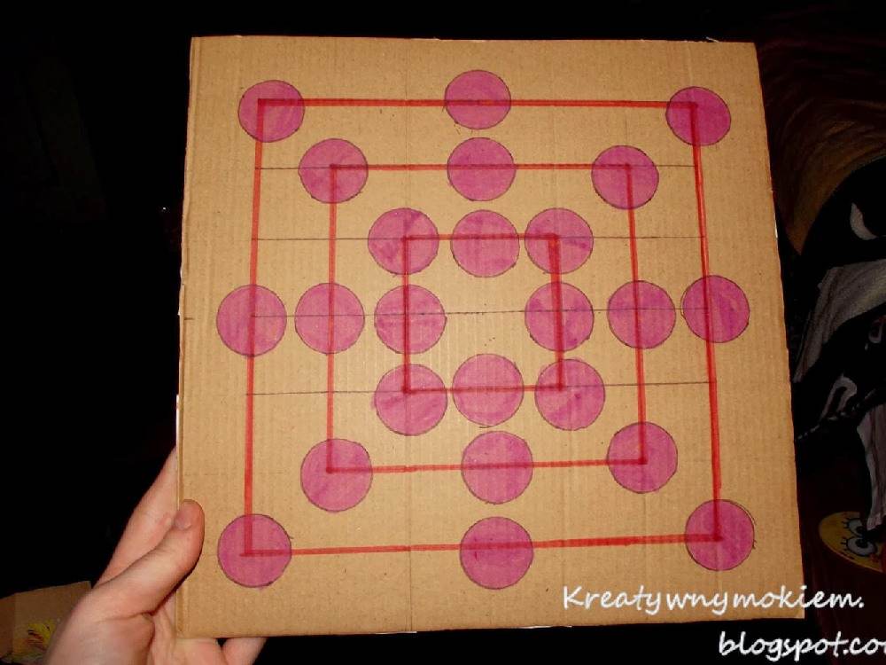 jak zrobić planszę do gry warcaby i młynek