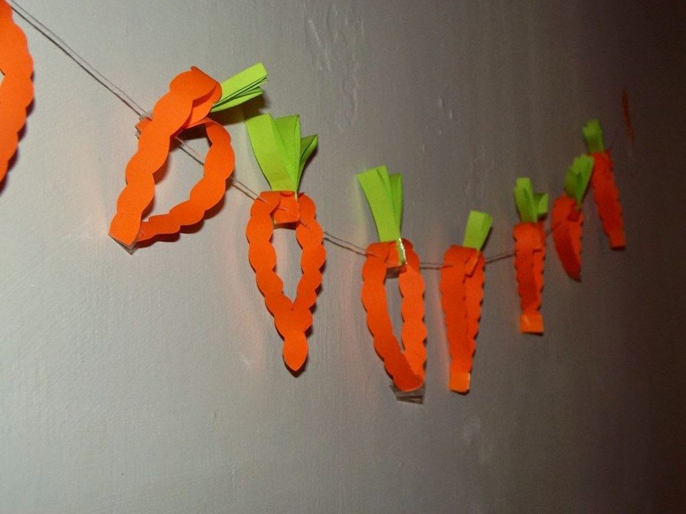 marchewka papierowa dekoracja