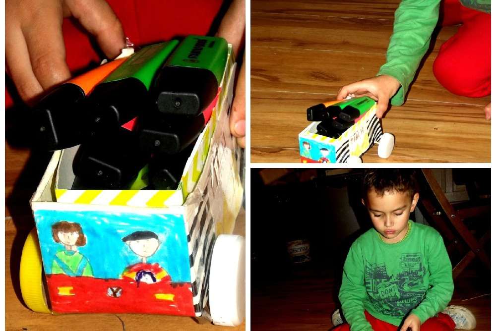 autko z kartonika
