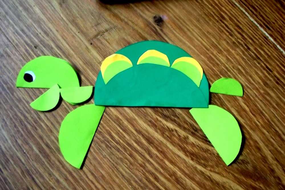 żółw origami z kółek