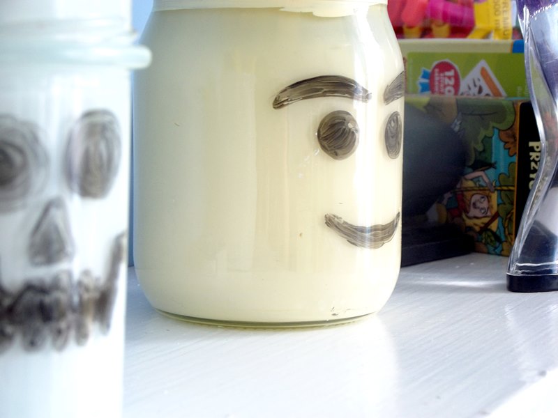 Słoiki Lego na kredki, pisaki i mazaki