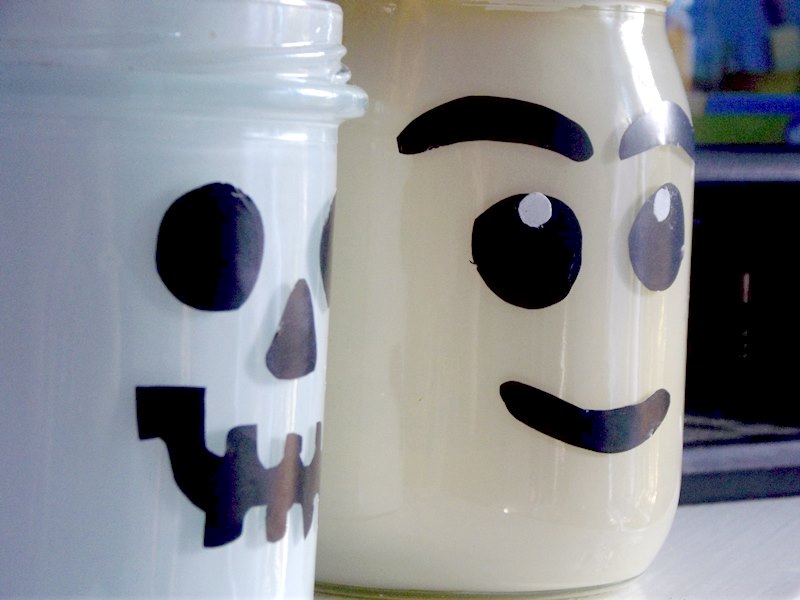 Słoiki Lego na kredki, pisaki i mazaki