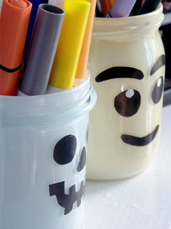 Słoiki Lego na kredki, pisaki i mazaki