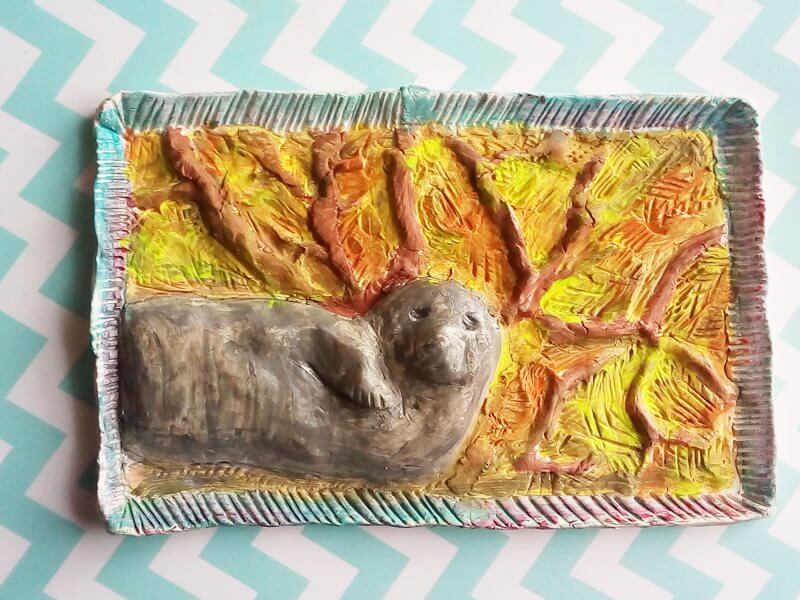 Foka szara - obrazek 3D w masy papierowej