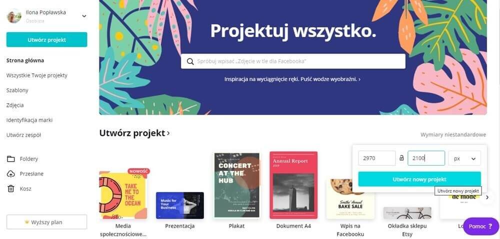 jak zrobić fiszki w canvie?