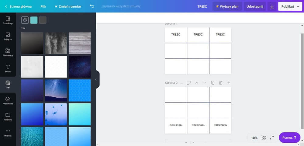 jak zrobić fiszki w canvie?