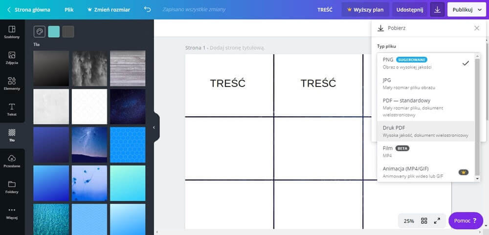 jak zrobić fiszki w canvie?