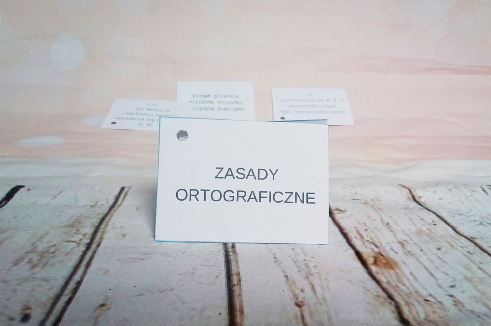 ortograficzne fiszki dla dzieci