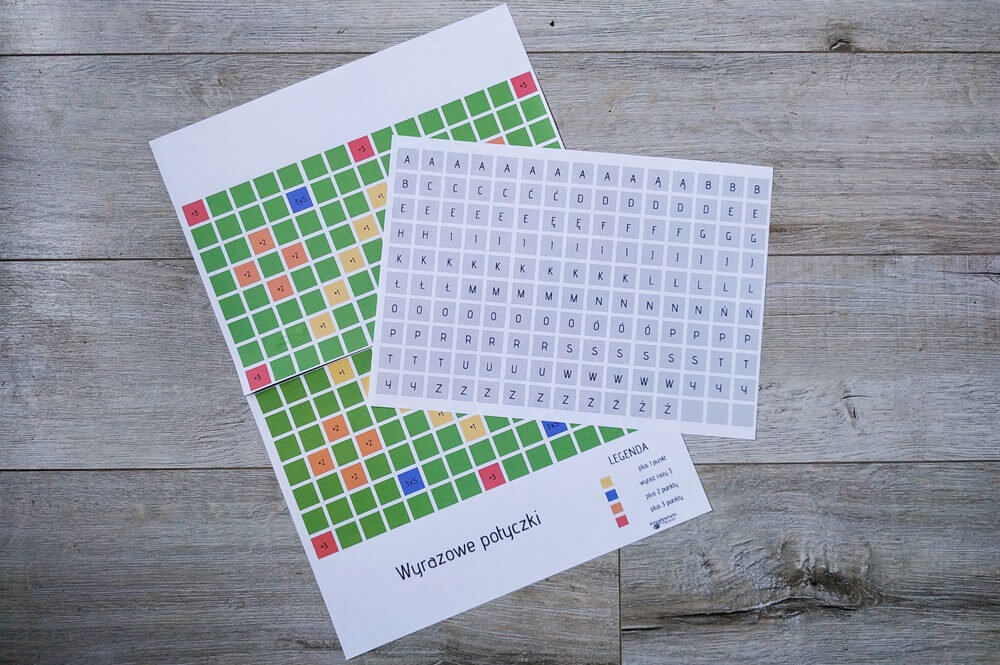 wyrazowe potyczki, gra planszowa