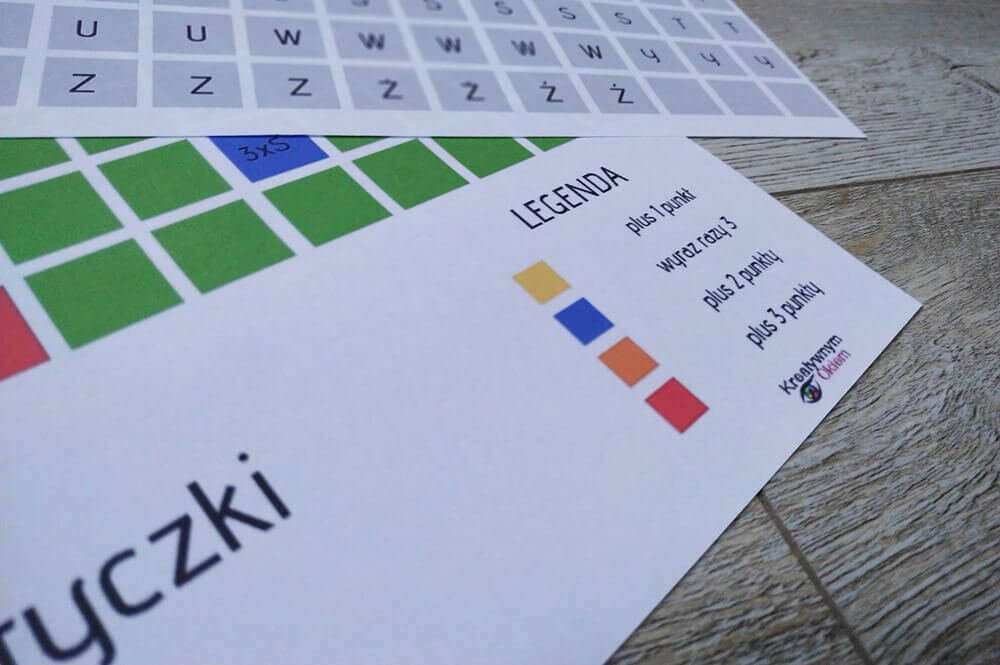 wyrazowe potyczki, gra planszowa