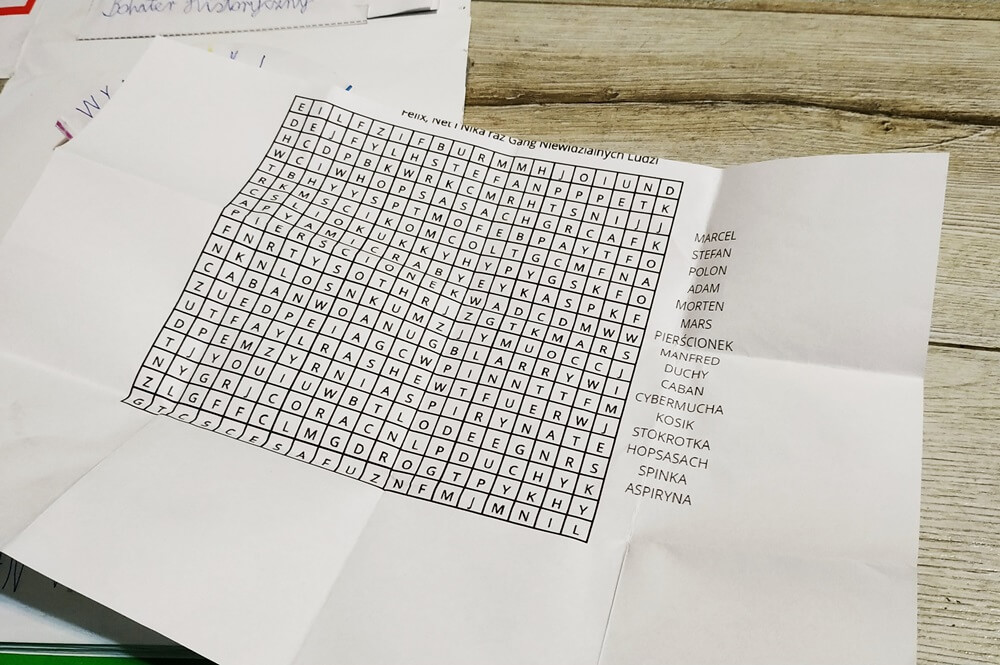 Feliks Net i Nika oraz gang niewidzialnych ludzi lapbook