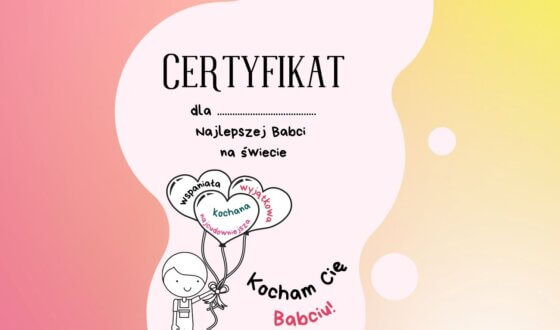 certyfikat dla babci